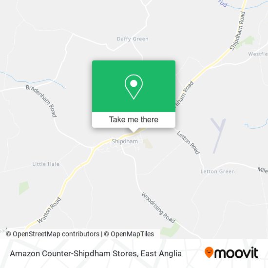 Amazon Counter-Shipdham Stores map