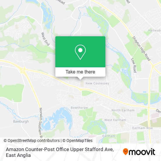 Amazon Counter-Post Office Upper Stafford Ave map