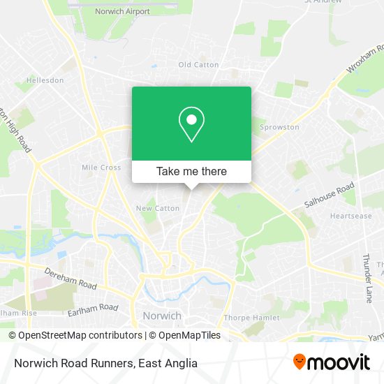 Norwich Road Runners map