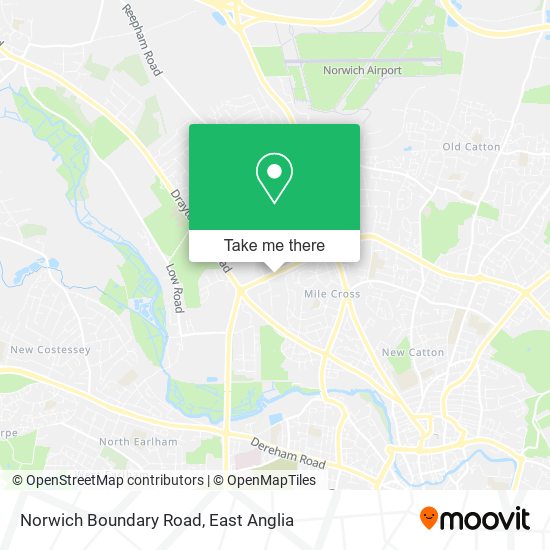 Norwich Boundary Road map