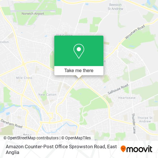 Amazon Counter-Post Office Sprowston Road map