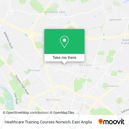 Healthcare Training Courses Norwich map