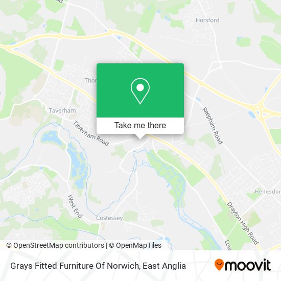 Grays Fitted Furniture Of Norwich map