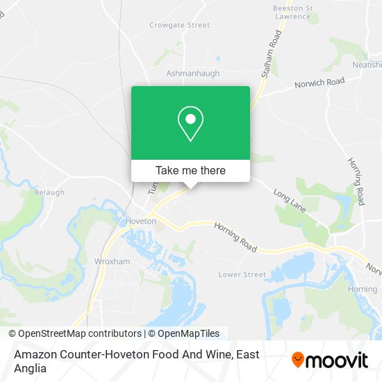 Amazon Counter-Hoveton Food And Wine map