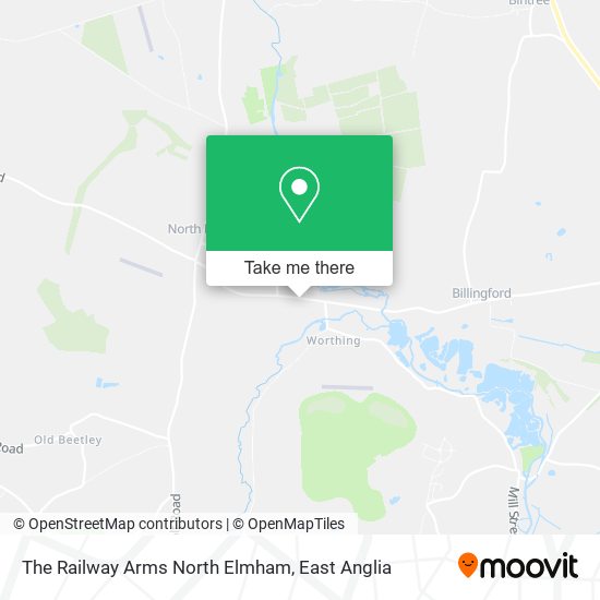 The Railway Arms North Elmham map