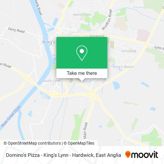 Domino's Pizza - King's Lynn - Hardwick map