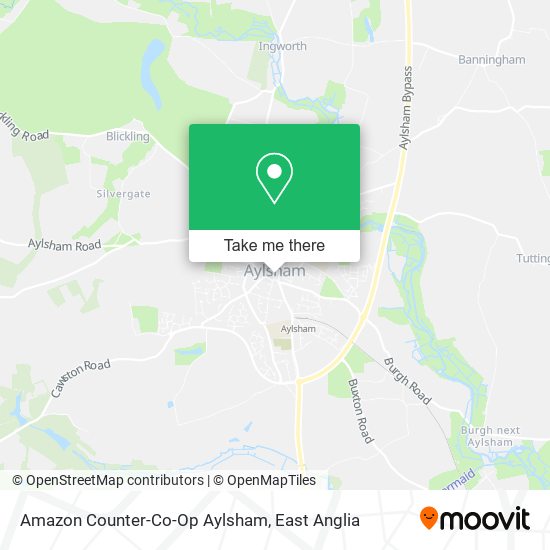 Amazon Counter-Co-Op Aylsham map