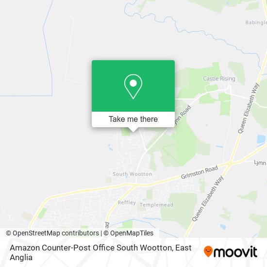 Amazon Counter-Post Office South Wootton map