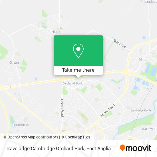 Travelodge Cambridge Orchard Park map