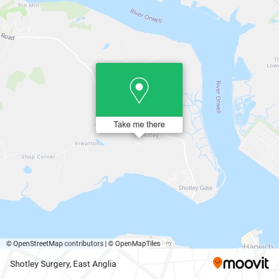 Shotley Surgery map