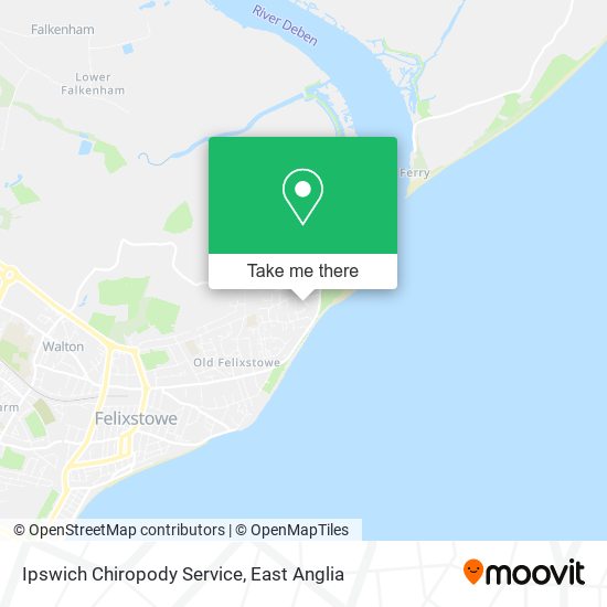 Ipswich Chiropody Service map