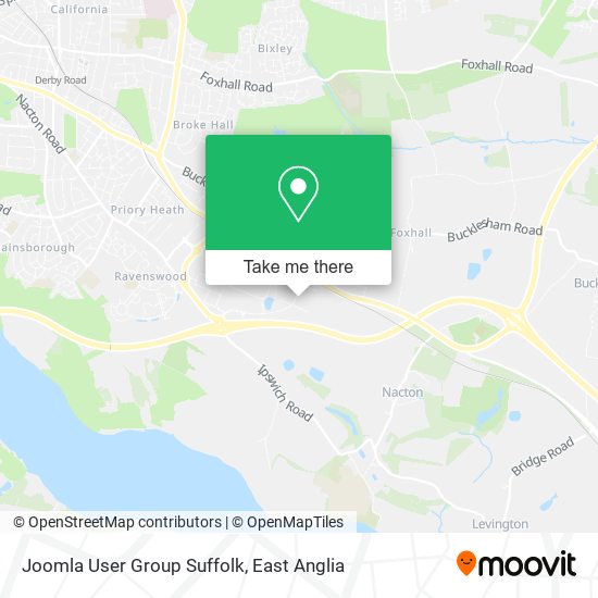 Joomla User Group Suffolk map