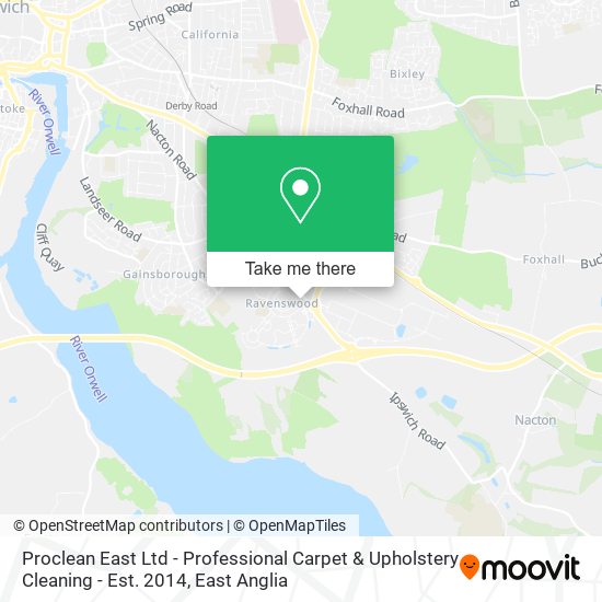 Proclean East Ltd - Professional Carpet & Upholstery Cleaning - Est. 2014 map