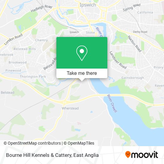 Bourne Hill Kennels & Cattery map