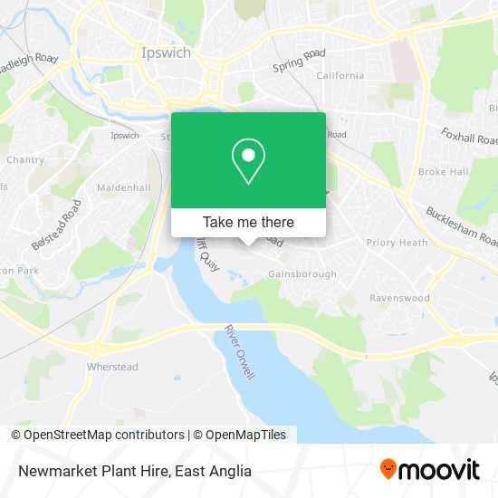 Newmarket Plant Hire map
