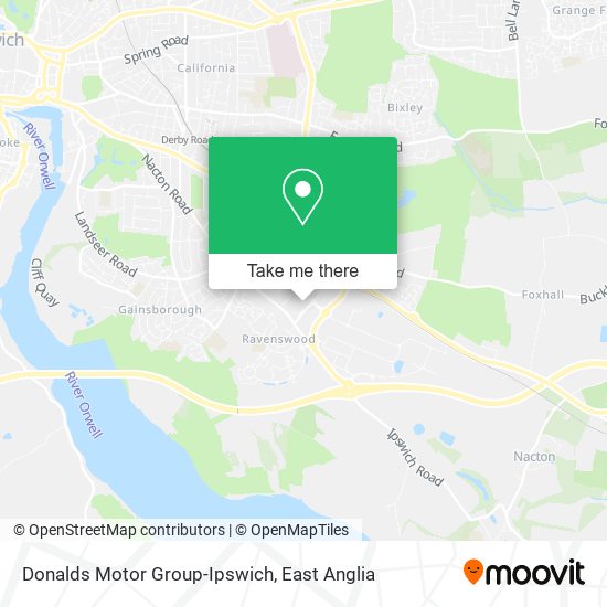 Donalds Motor Group-Ipswich map