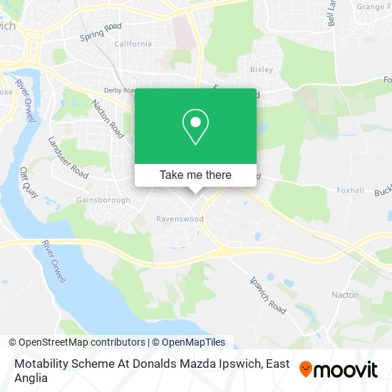 Motability Scheme At Donalds Mazda Ipswich map