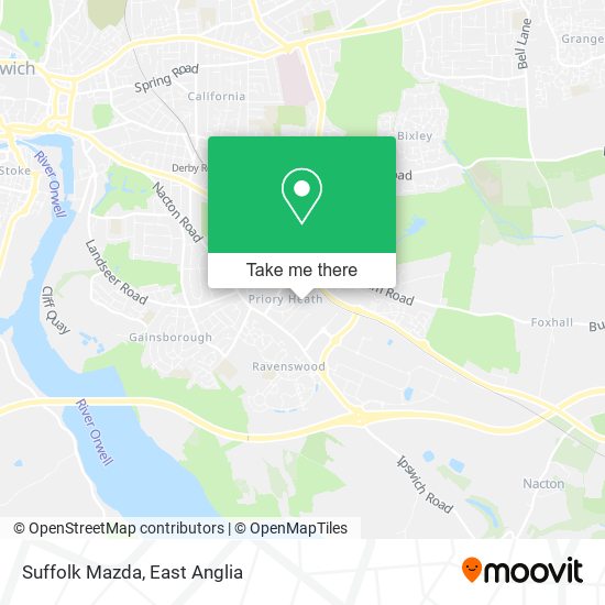 Suffolk Mazda map