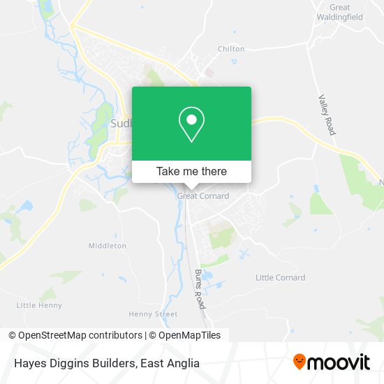 Hayes Diggins Builders map