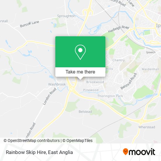 Rainbow Skip Hire map