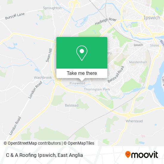 C & A Roofing Ipswich map