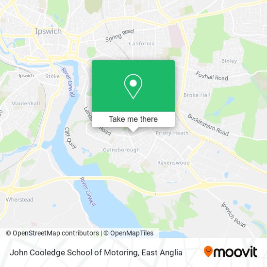 John Cooledge School of Motoring map