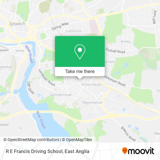 R E Francis Driving School map