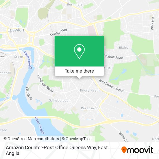 Amazon Counter-Post Office Queens Way map