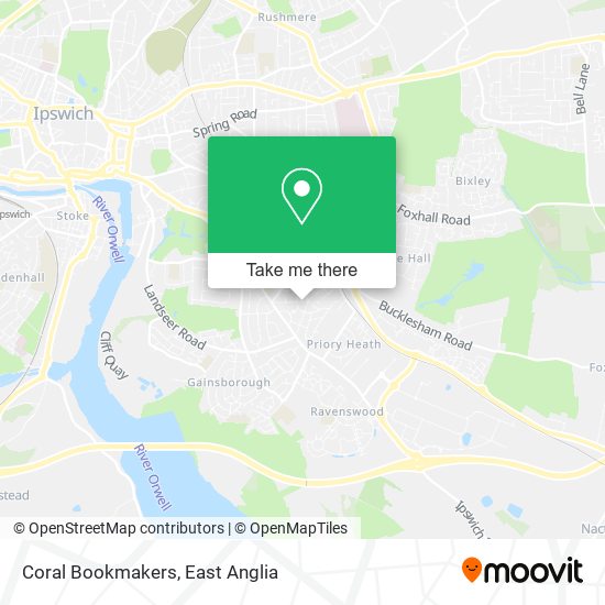 Coral Bookmakers map