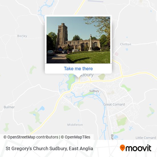 St Gregory's Church Sudbury map