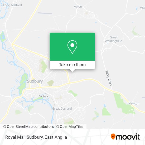 Royal Mail Sudbury map