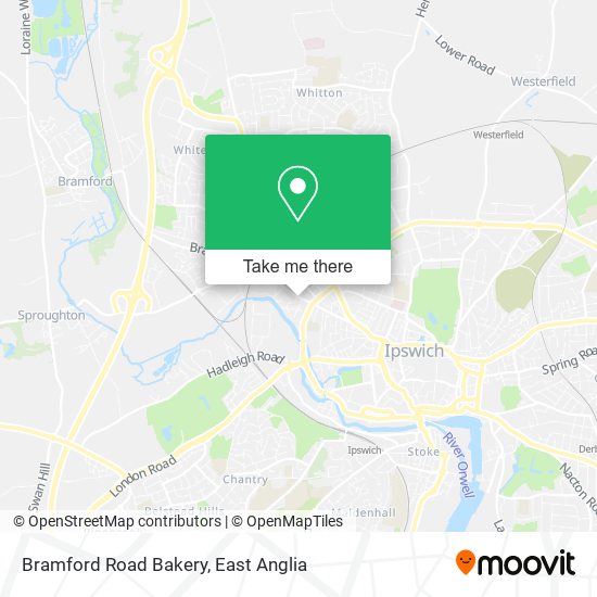 Bramford Road Bakery map