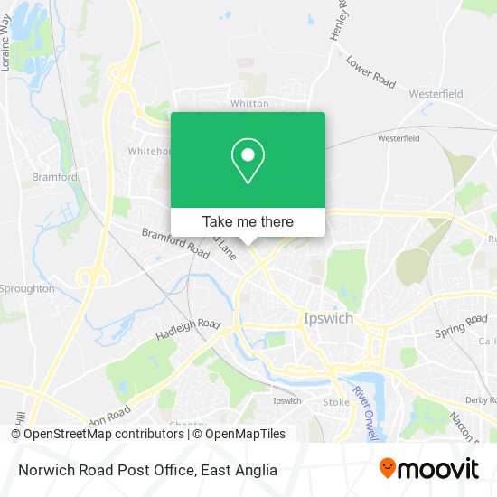 Norwich Road Post Office map