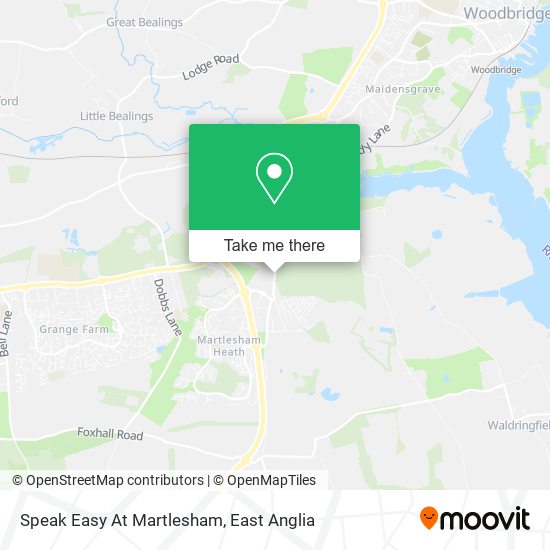 Speak Easy At Martlesham map