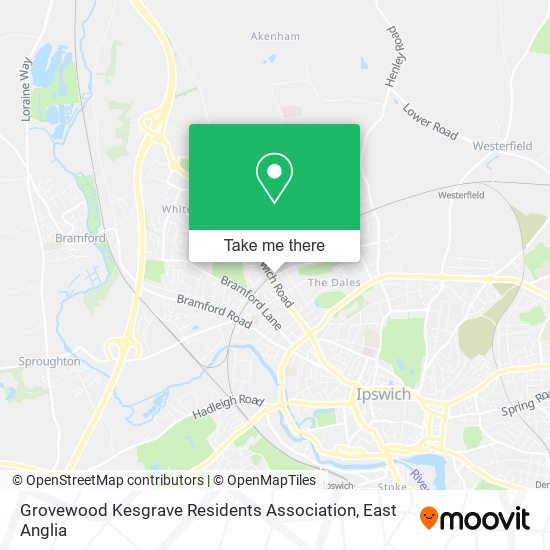 Grovewood Kesgrave Residents Association map