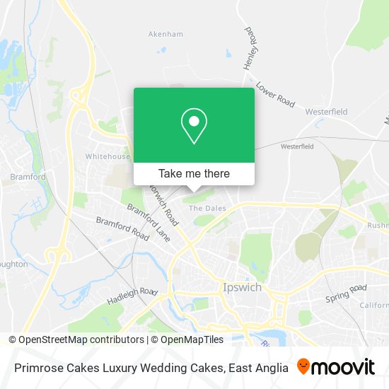 Primrose Cakes Luxury Wedding Cakes map