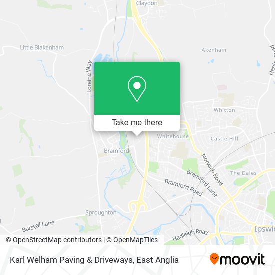 Karl Welham Paving & Driveways map