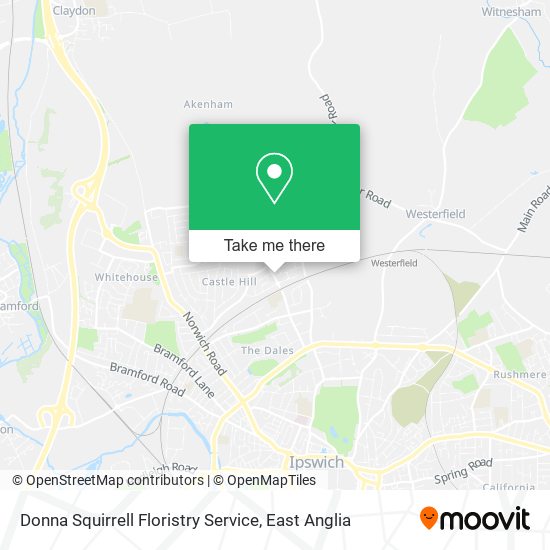 Donna Squirrell Floristry Service map