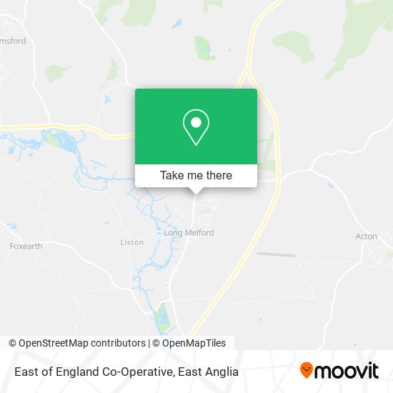 East of England Co-Operative map