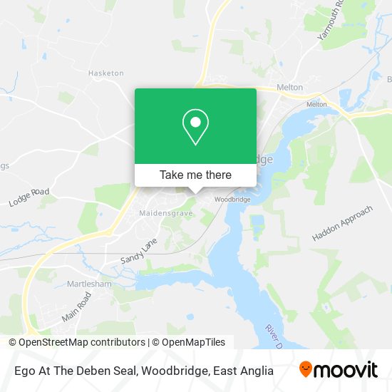 Ego At The Deben Seal, Woodbridge map
