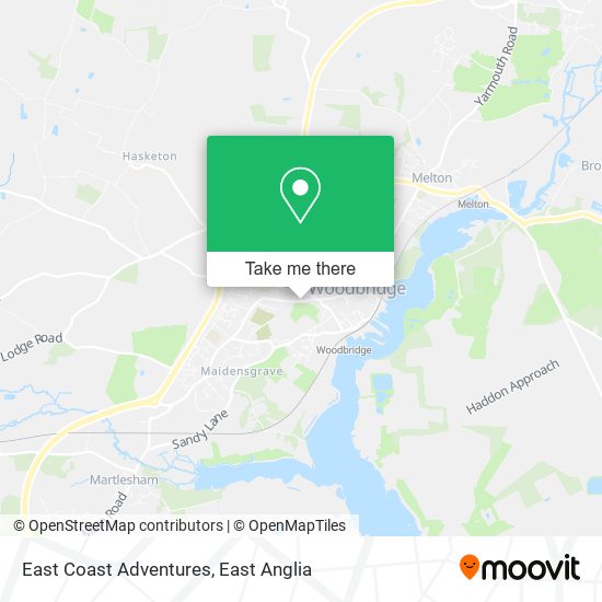 East Coast Adventures map