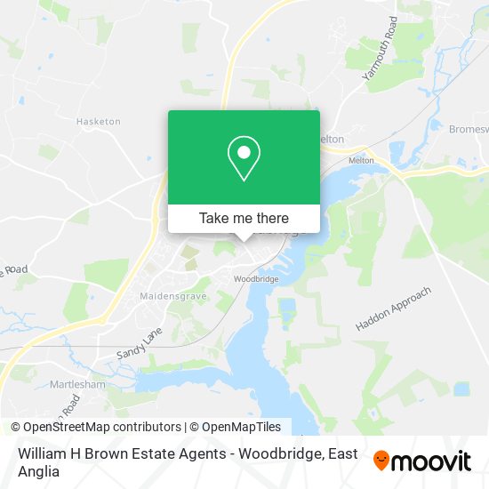 William H Brown Estate Agents - Woodbridge map