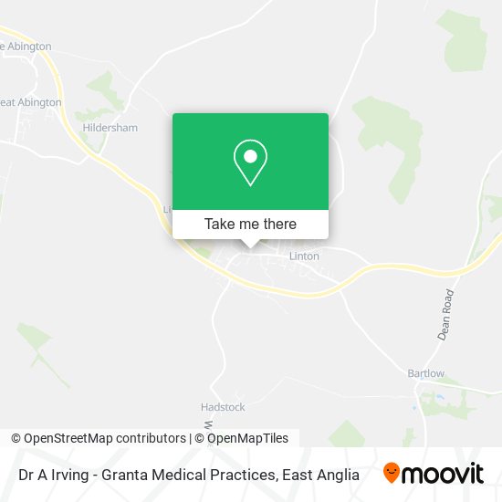 Dr A Irving - Granta Medical Practices map