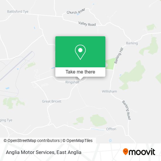 Anglia Motor Services map