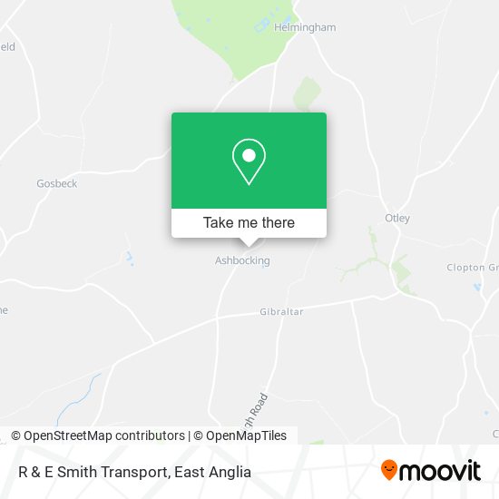 R & E Smith Transport map