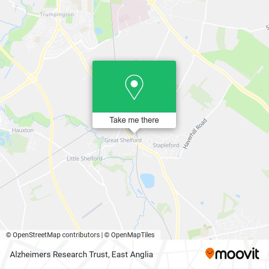 Alzheimers Research Trust map