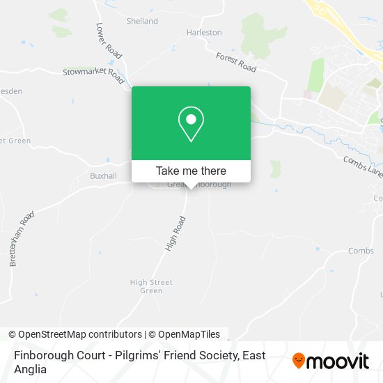 Finborough Court - Pilgrims' Friend Society map
