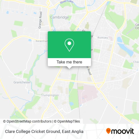 Clare College Cricket Ground map