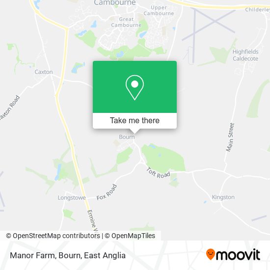 Manor Farm, Bourn map