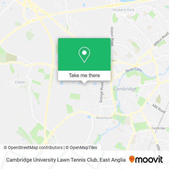 Cambridge University Lawn Tennis Club map